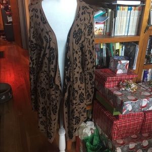 Brown and black rose sweater